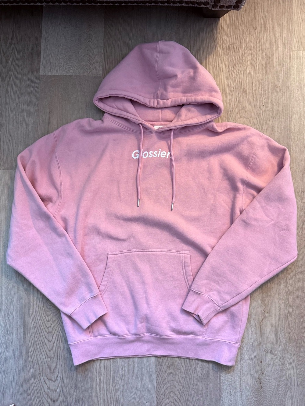 Glossier Classic Pink Logo Hoodie